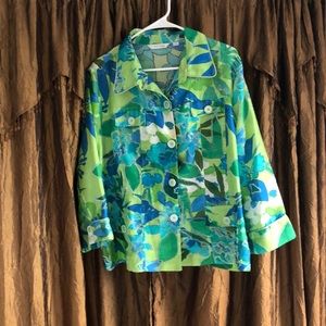 Colorful festive lightweight dress jacket XL